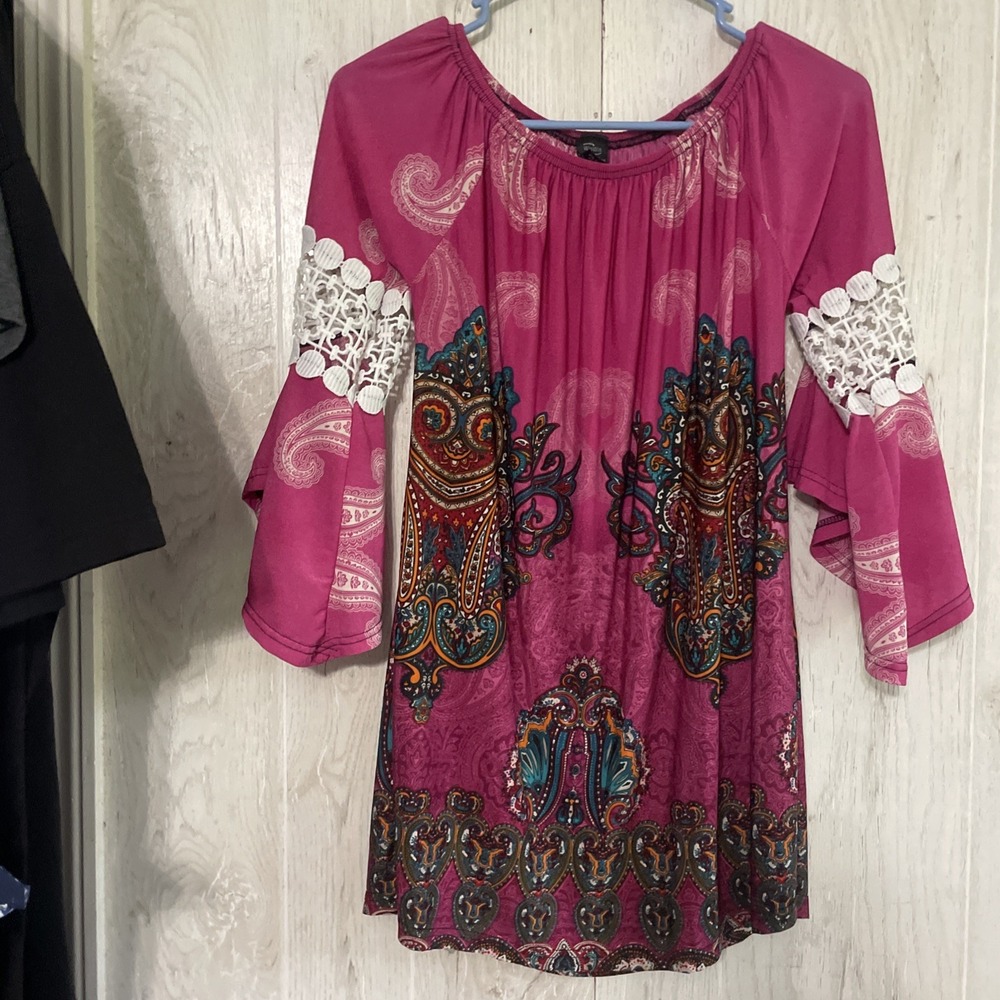 Women's‎ Dress WinWin  Size S-m Tunic Boho 97% Polyester